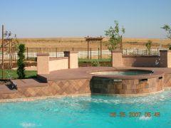 pool spa with tile