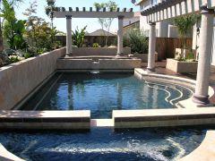 pool with matching spas