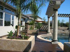 stucco planters