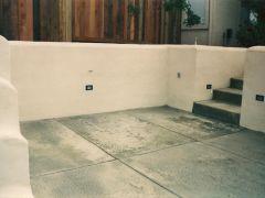 stucco with stairs