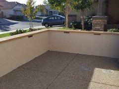 courtyard with downlighting
