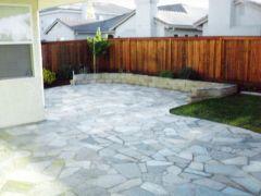 large flagstone patio