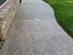 stamped concrete sidewalk