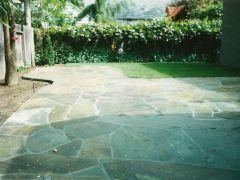 very large flagstone patio
